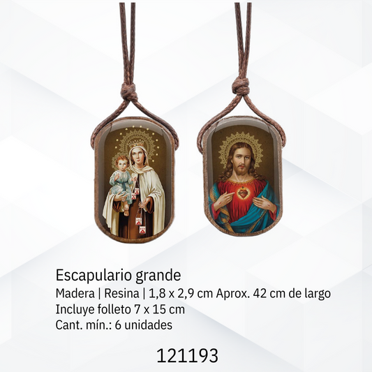 ESCAPULARIO EN MADERA IMBUIA