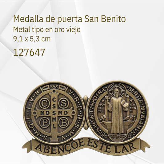 MEDALLA DE SAN BENITO PARA PUERTA